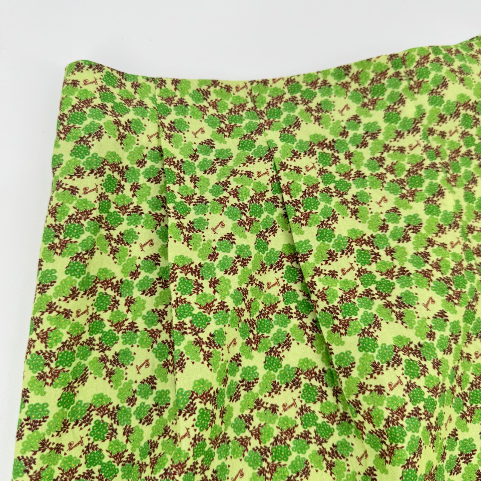 Faraway Spirited Clothing Rayyan Pants Green Floral Sz 42 Us 10 Org Cotton Nwt — image 4 of 8